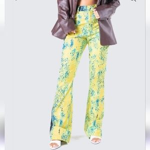 NIB Finesse Thea high-waisted multi print pant Size small